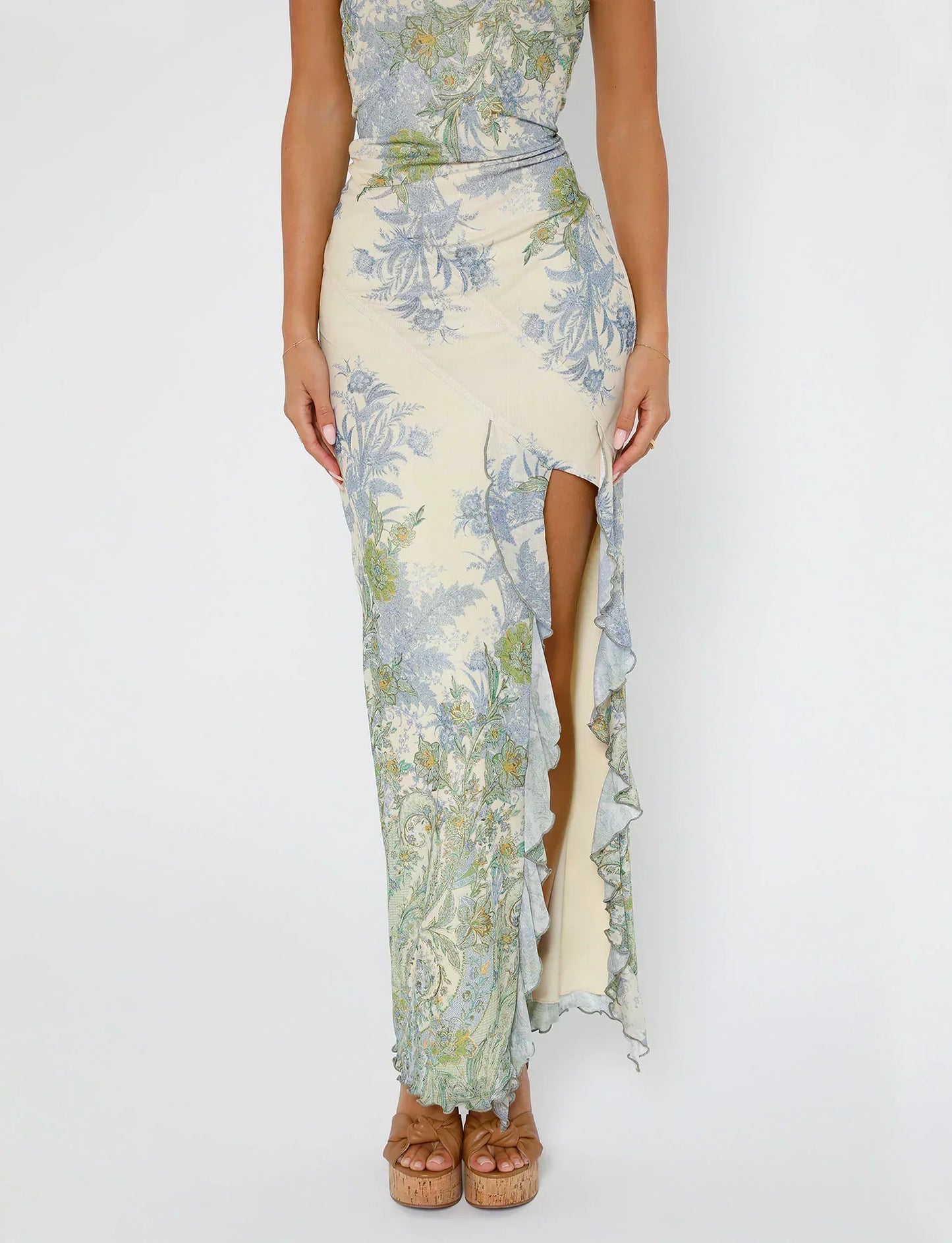 Out-Shine | White Maxi Dress With Floral Print