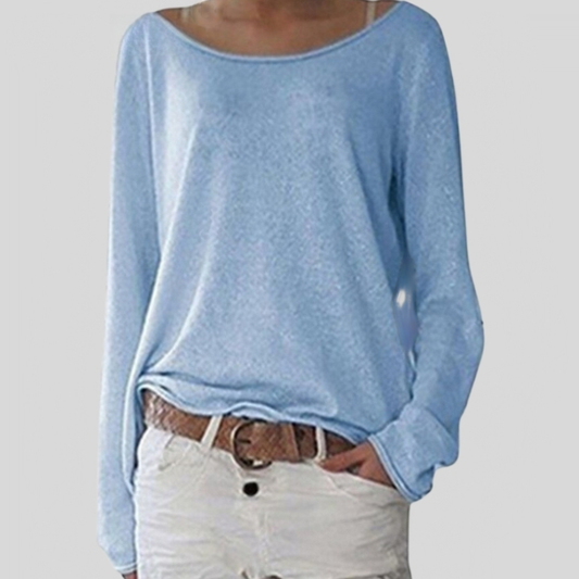Out-Shine | Fine sweater with round neck neckline