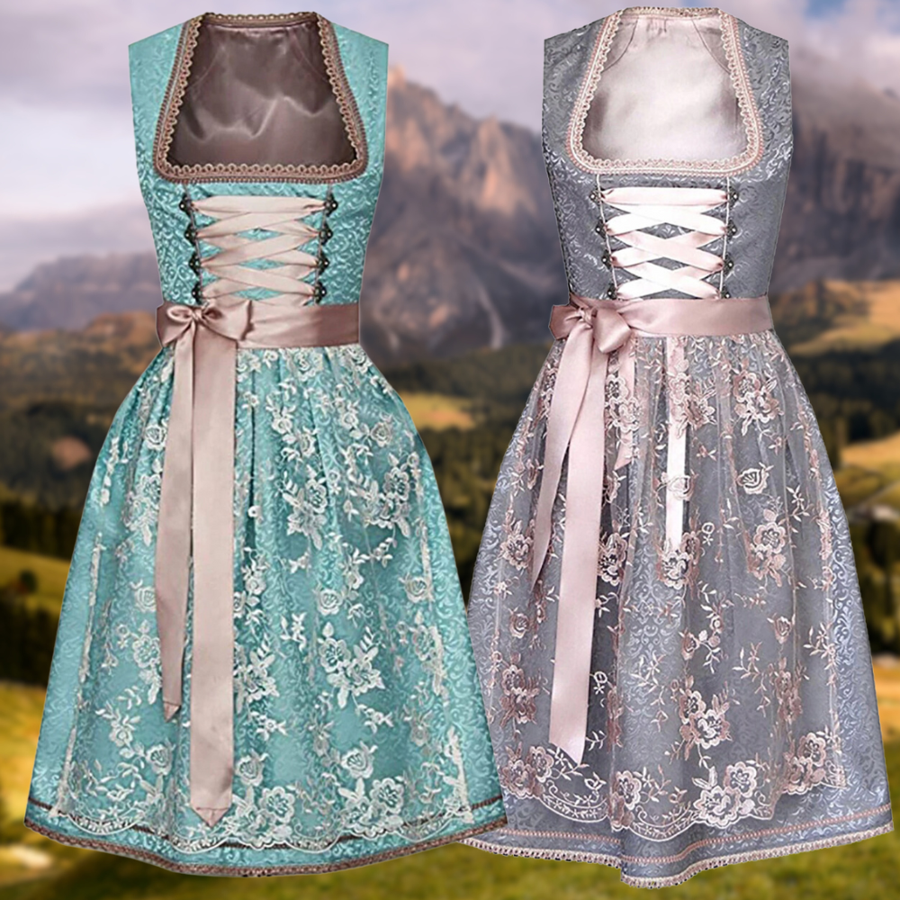 Brilla con luz propia | Traje dirndl de manga corta para el Oktoberfest