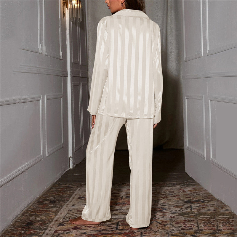 Out-Shine | Striped Satin Pajama Sets
