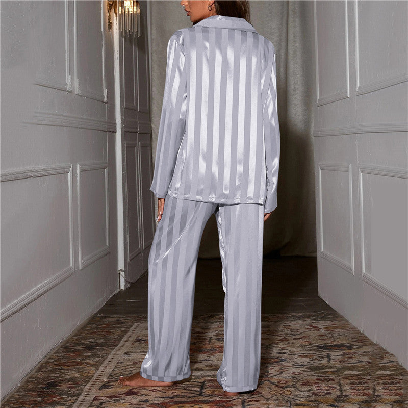 Out-Shine | Striped Satin Pajama Sets