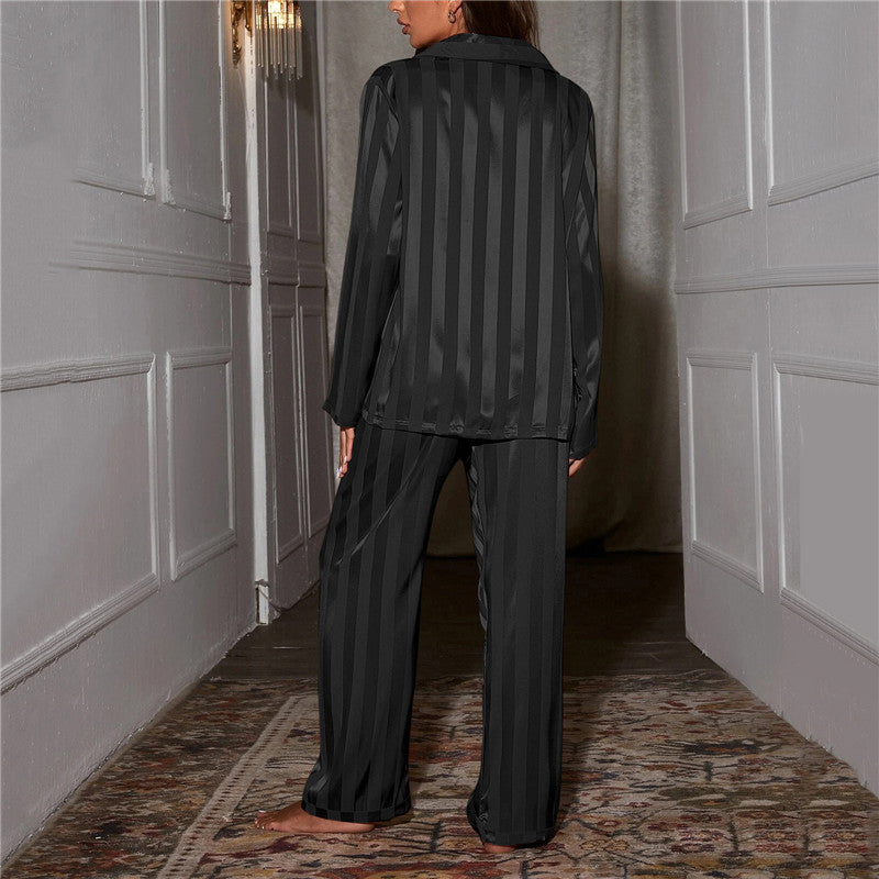 Out-Shine | Striped Satin Pajama Sets