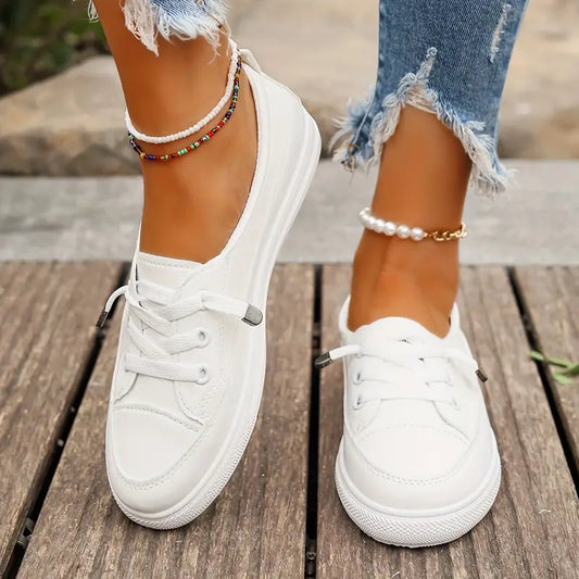 Out-Shine | Women's Classic Casual Sneakers White