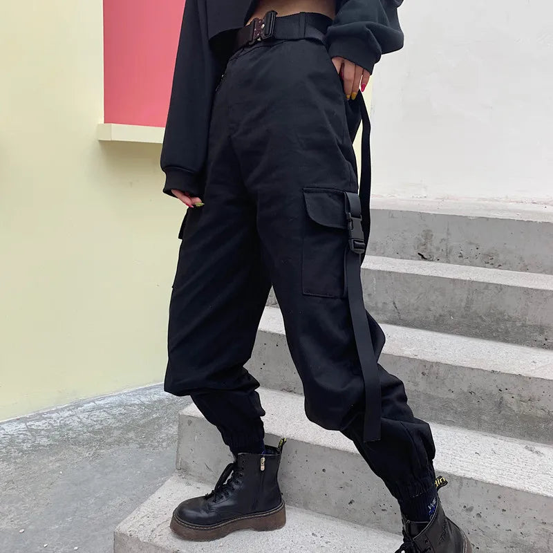 Out-Shine | Pants Highband Elastic Cargo Pants