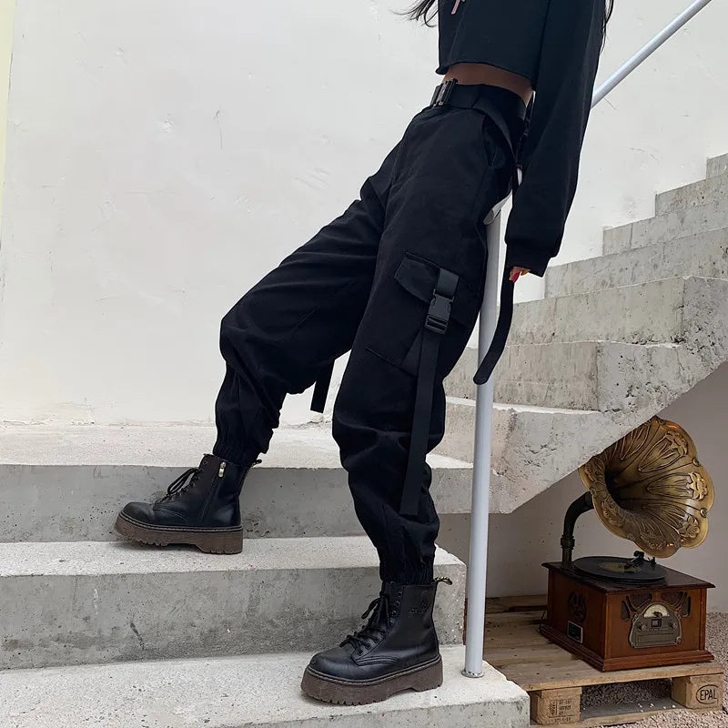 Out-Shine | Pants Highband Elastic Cargo Pants