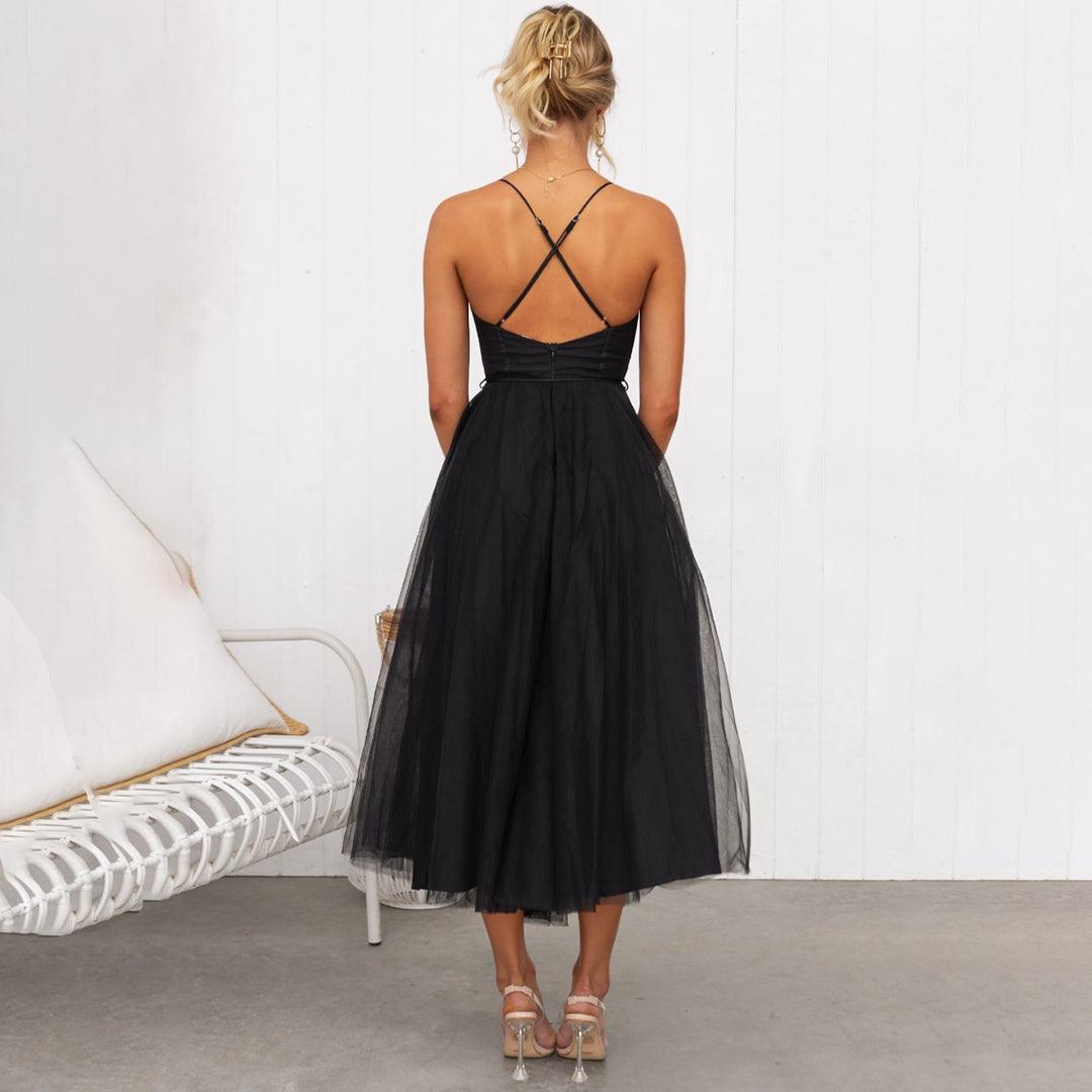 Out-Shine | Elegant Maxi Dress Made Of Mesh For Women