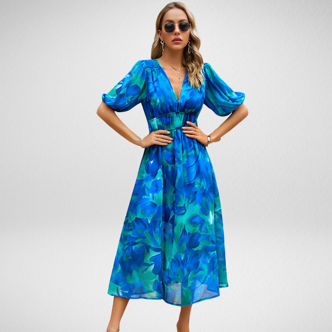Out-Shine | Charming Dress With V-Neckline