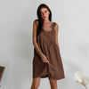 Out-Shine | Cotton and Linen Suspender Skirt