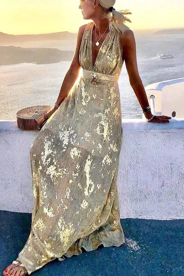 Out-Shine | Sunset Stories V-Neck Maxi Dress