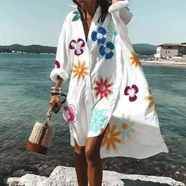 Out-Shine | Fashionable Flowing Shirt Dress For Women