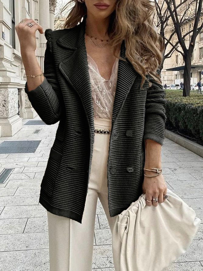 Out-Shine | Fashion Blazer Knit Jacket - Stylish & Warm