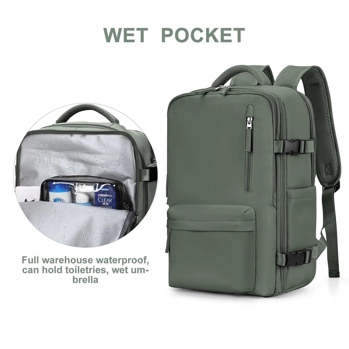 Out-Shine | Large Travel Waterproof Backpack