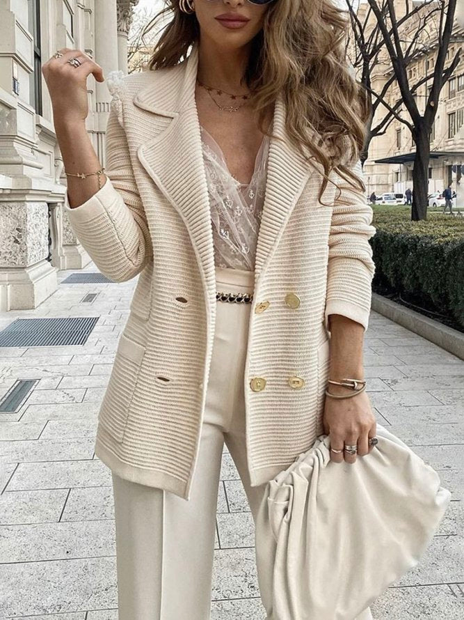 Out-Shine | Fashion Blazer Knit Jacket - Stylish & Warm