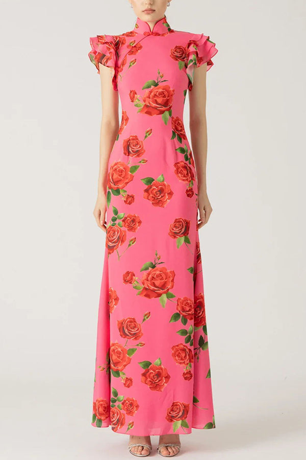 Out-Shine | Stylish Sleeveless Maxi Floral Dress