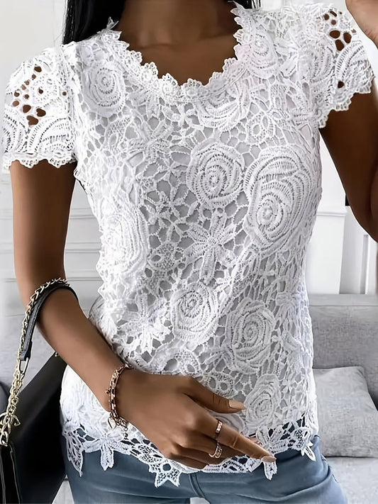 Out-Shine | Short - Sleeved Lace Top