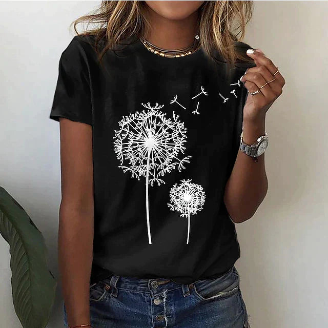 Out-Shine | Black dandelion shirt