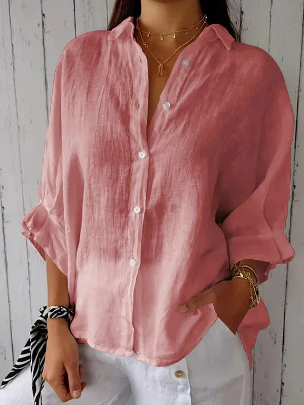 Out-Shine | Women's Plain Linen Blouse