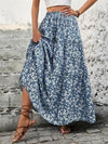 Out-Shine | Floral, Tiered Maxi Skirt for Women