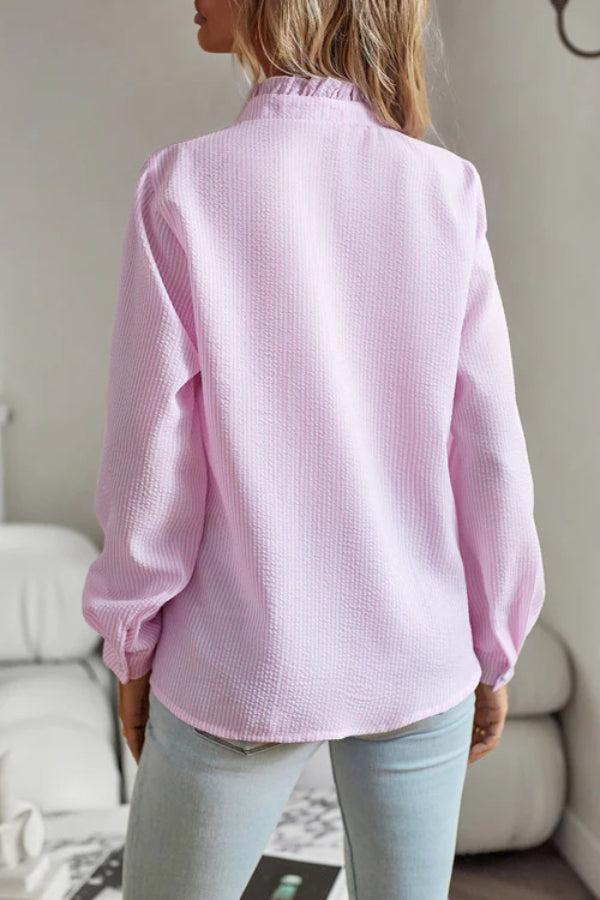 Out-Shine | It Last Ruffled Long Sleeve Top 4 Colors