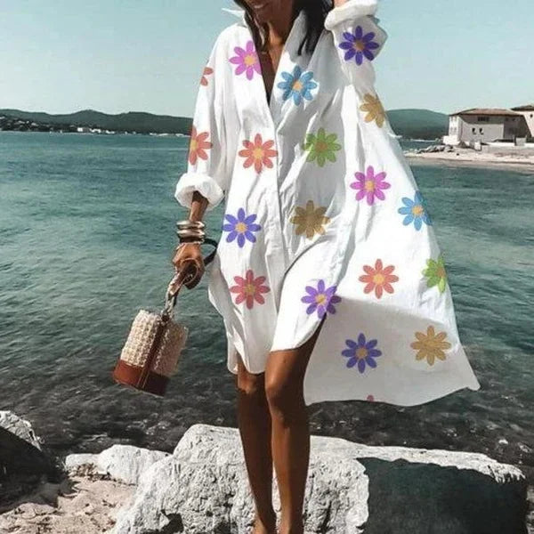 Out-Shine | Fashionable Flowing Shirt Dress For Women