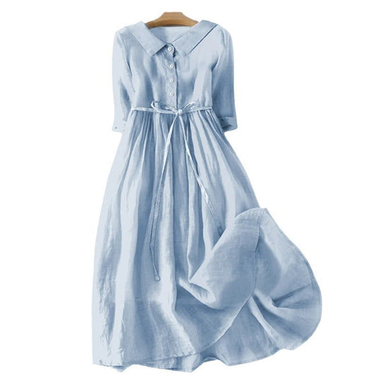 Out-Shine | French Retro Cotton Leather Patchwork Skirt Dress for Women