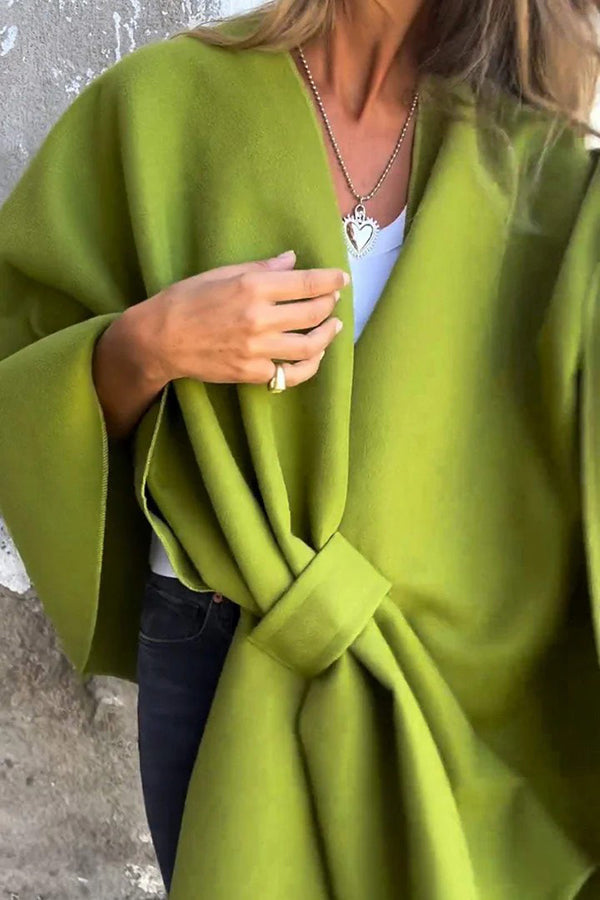 Out-Shine | Elegant V-Neck Shawl Cape