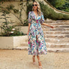 Out-Shine | Women's Long Midi Dress Floral