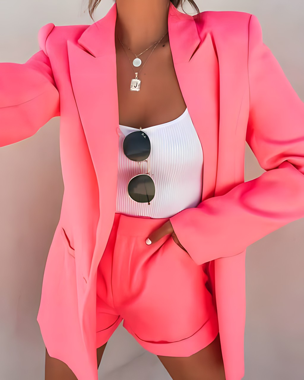 Out-Shine | Stylish Blazer with Skirt Set