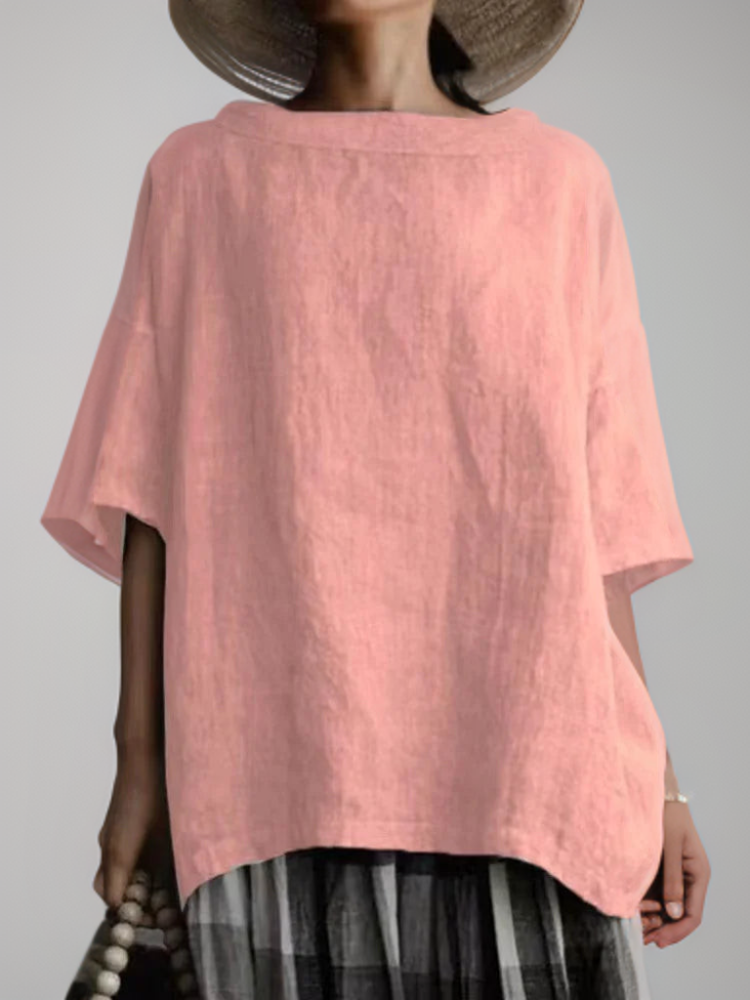 Deslumbra | Túnica vintage extragrande con cuello barco