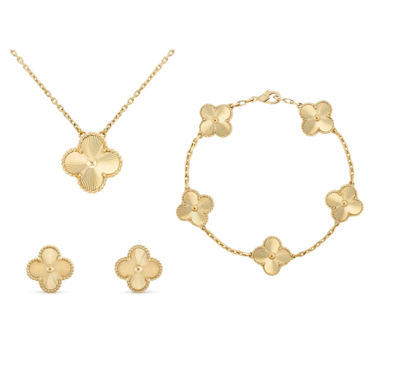 Out-Shine | Timeless High Quality Necklace Bracelet and Earrings 4 Pieces Set