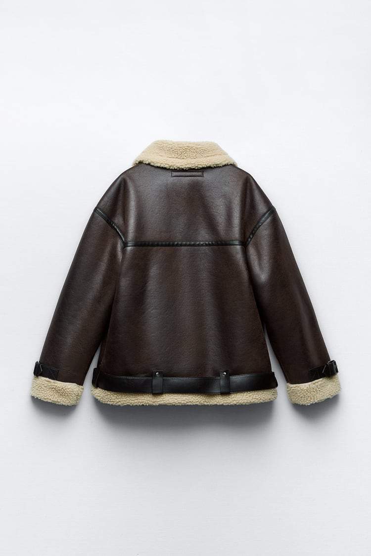 Out-Shine | Jacket Featuring A Vegan Leather Lapel Accent