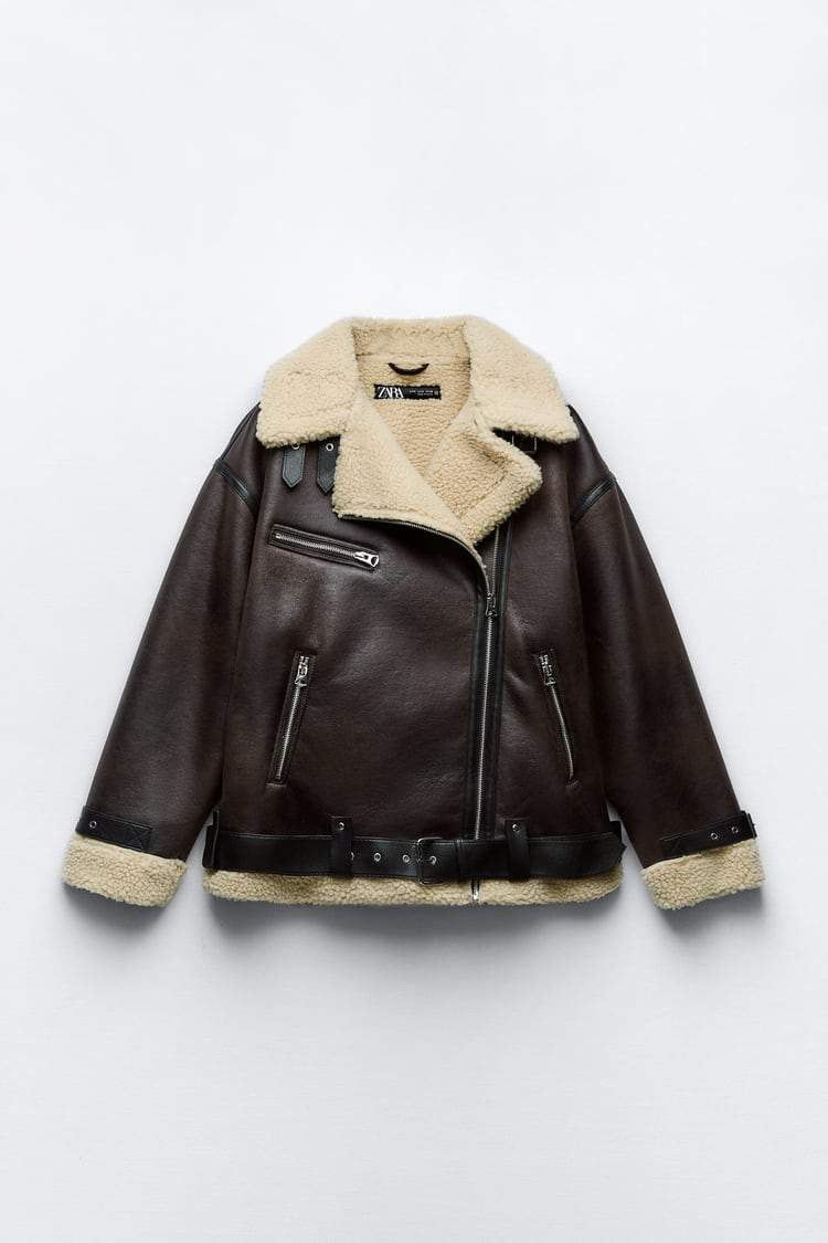 Out-Shine | Jacket Featuring A Vegan Leather Lapel Accent