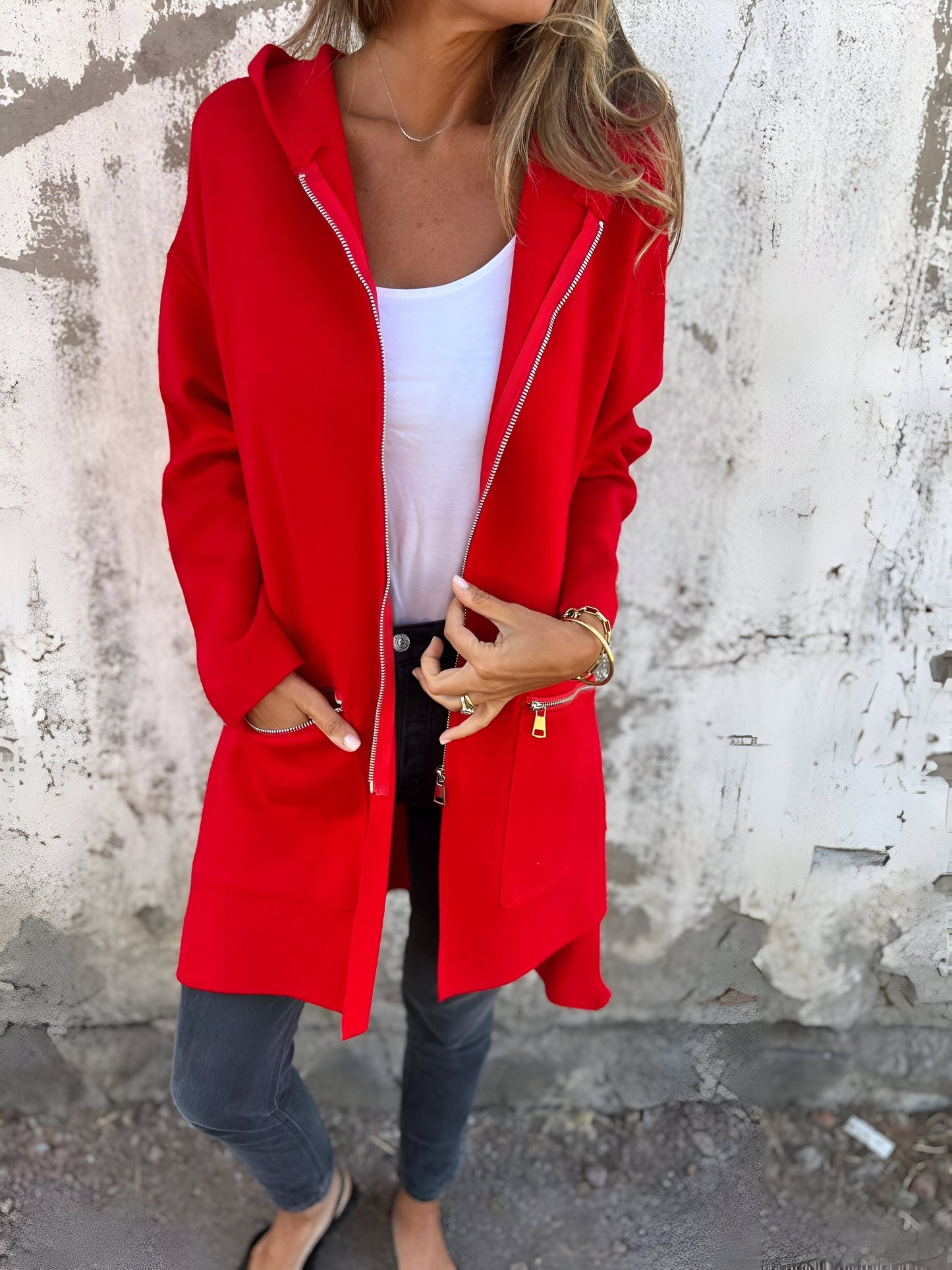 Out-Shine | Casual Zip-Up Crew Neck Vest