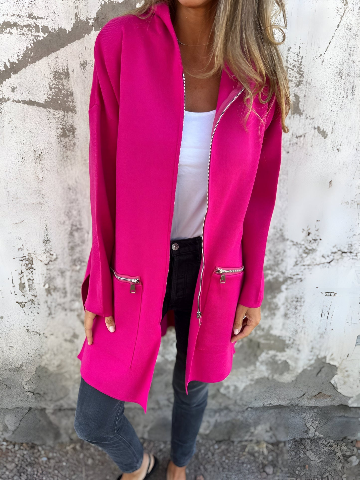 Out-Shine | Casual Zip-Up Crew Neck Vest
