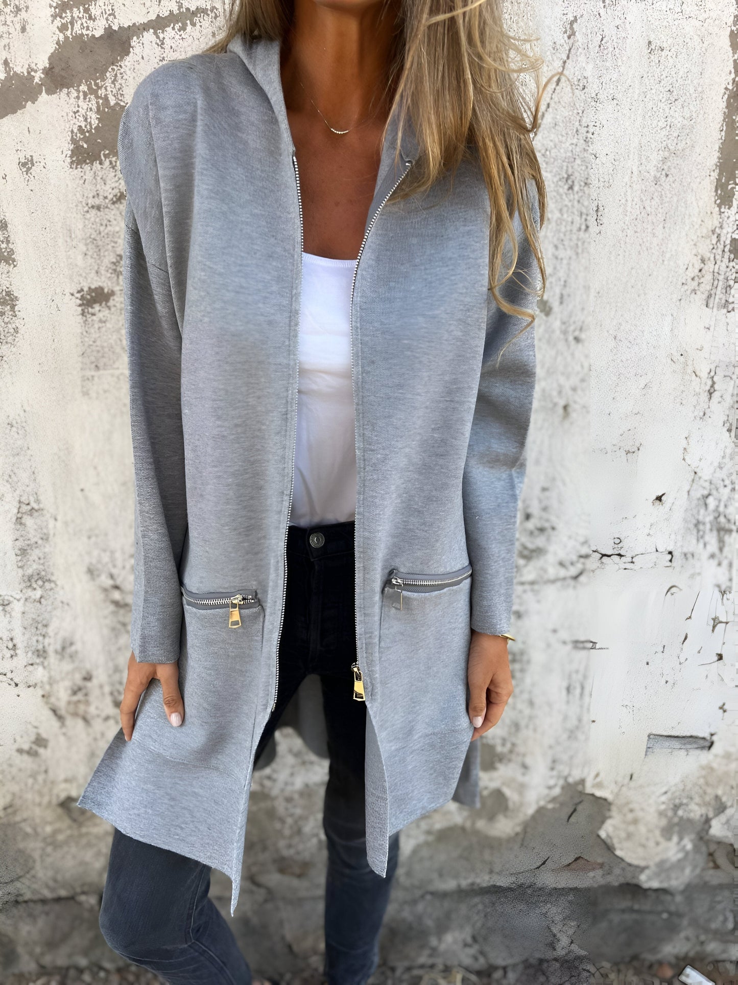 Out-Shine | Casual Zip-Up Crew Neck Vest