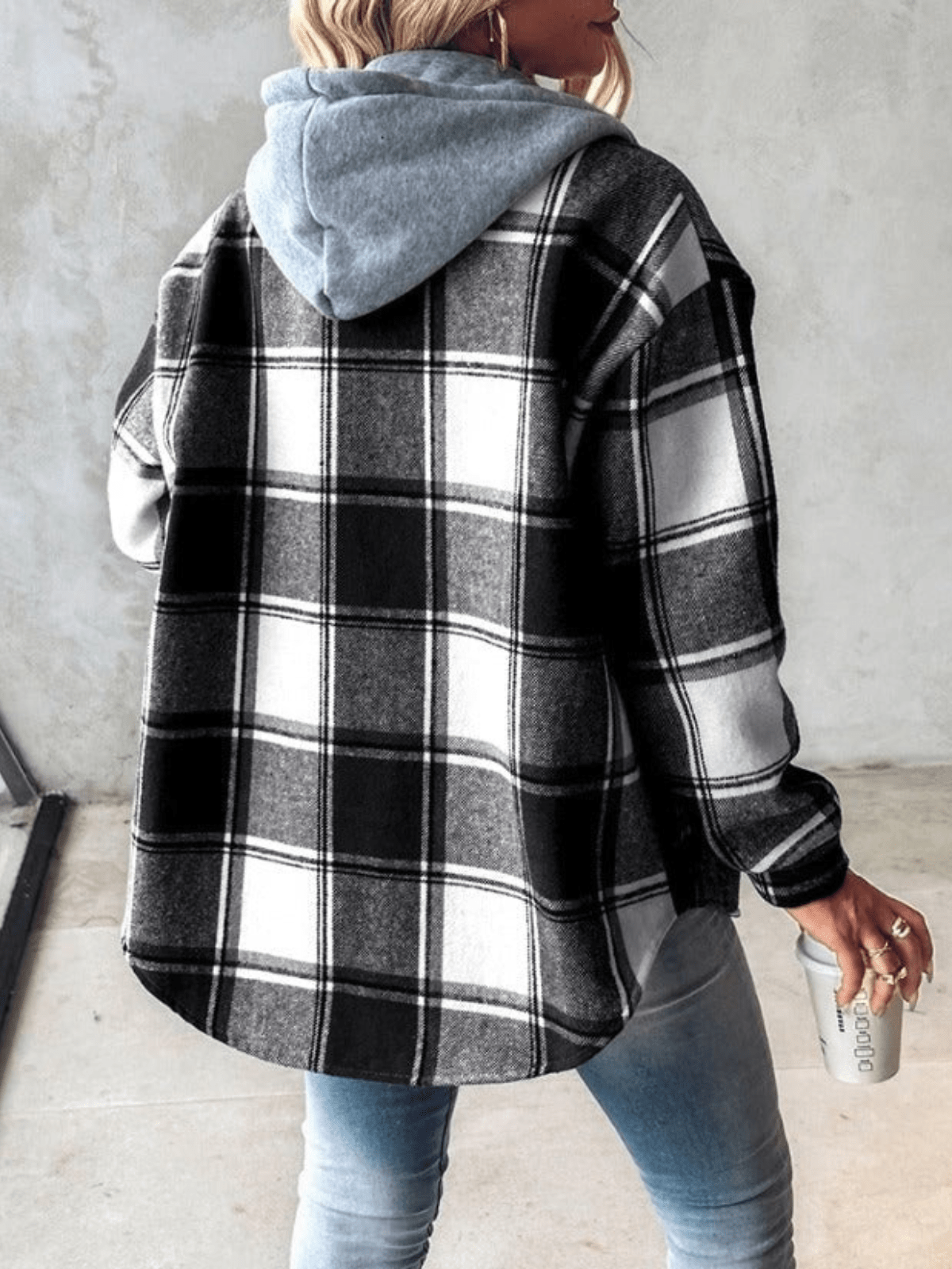 Out-Shine | Casual Flannel Hooded Sweatshirt