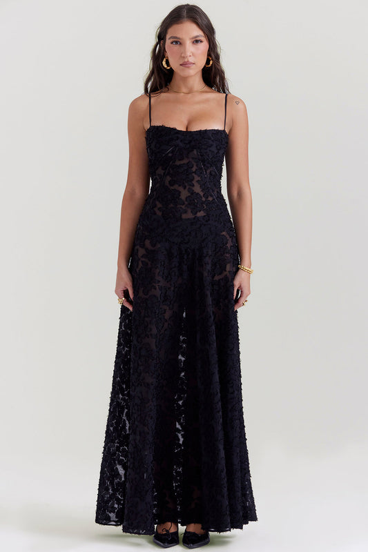 Out-Shine | Maxi Dress With Floral Lace
