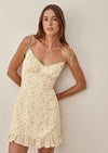 Out-Shine | Yellow Floral Minidress