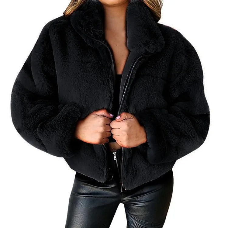 Out-Shine | Stylish Faux Fur Short Jacket for Women