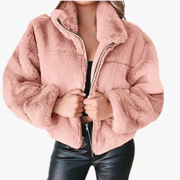 Out-Shine | Stylish Faux Fur Short Jacket for Women